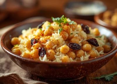 طرز تهیه نخود پلو با کشمش خوشمزه و عطردار طرز تهیه نخود پلو با کشمش خوشمزه و عطردار